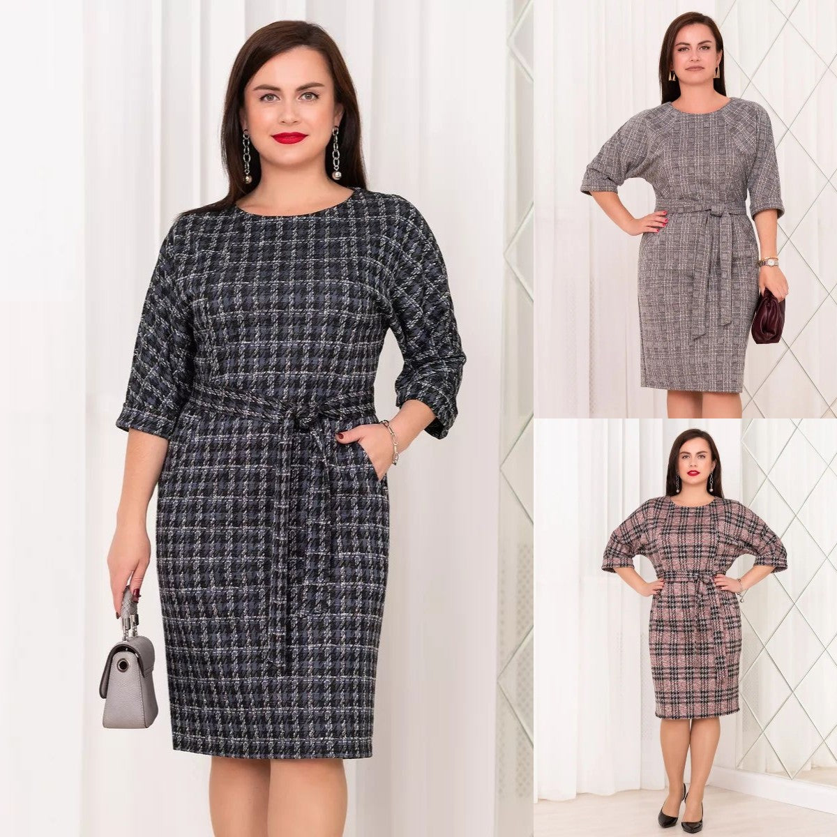 😍🎃【43% de descuento por tiempo limitado】【S-5XL】Vestido elegante de talla grande para otoño e invierno 3811846 