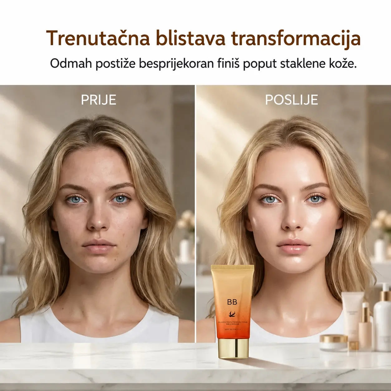 🧡Kupite jedan, drugi dobijete gratis!! Posljednja 2 dana promocije🧡Hidratantna BB krema za besprijekoran, prirodan izgled šminke