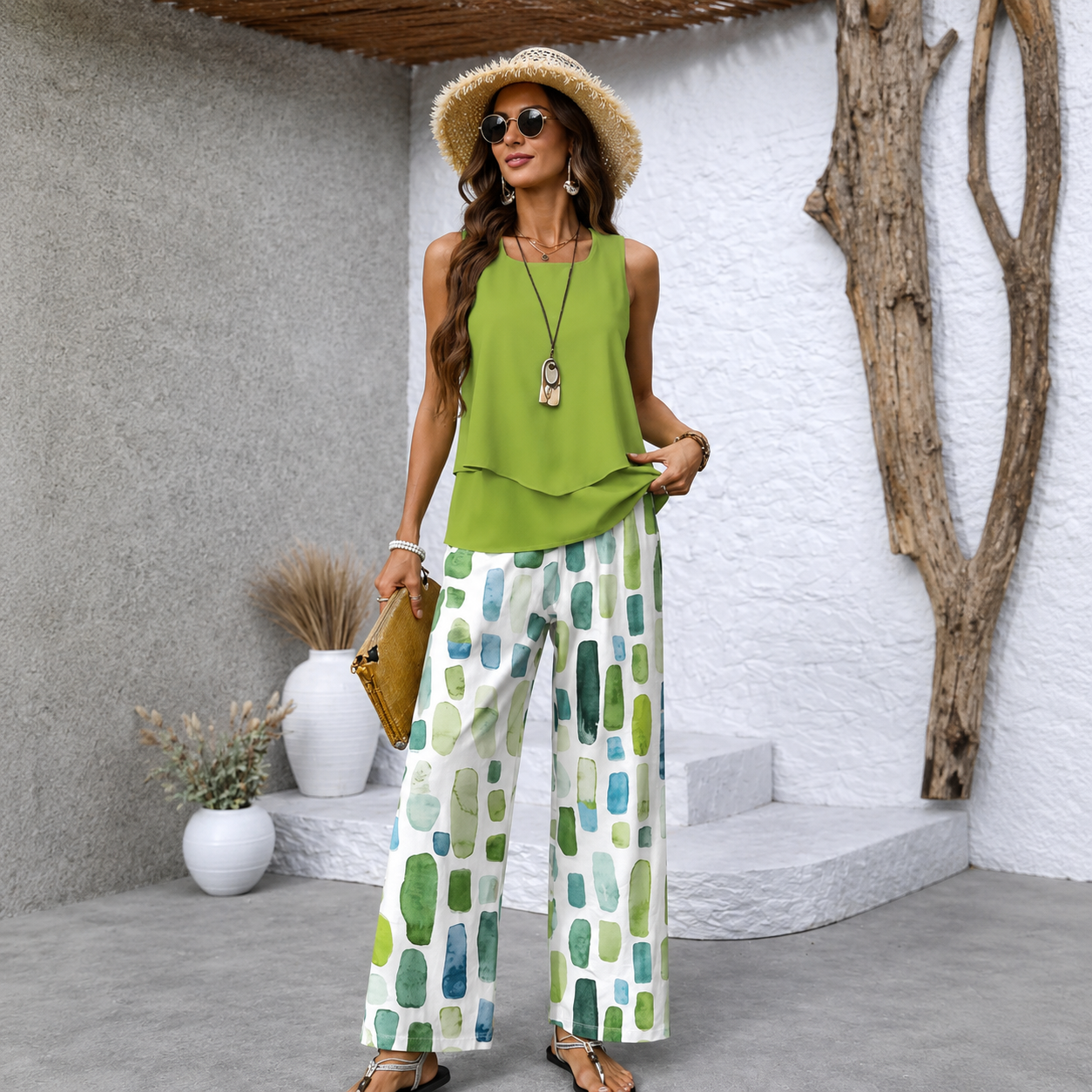 【S-3XL】VERDALISSE | Set od 2 komada Fresh Breeze | Lagan i elegantan višebojni ljetni set