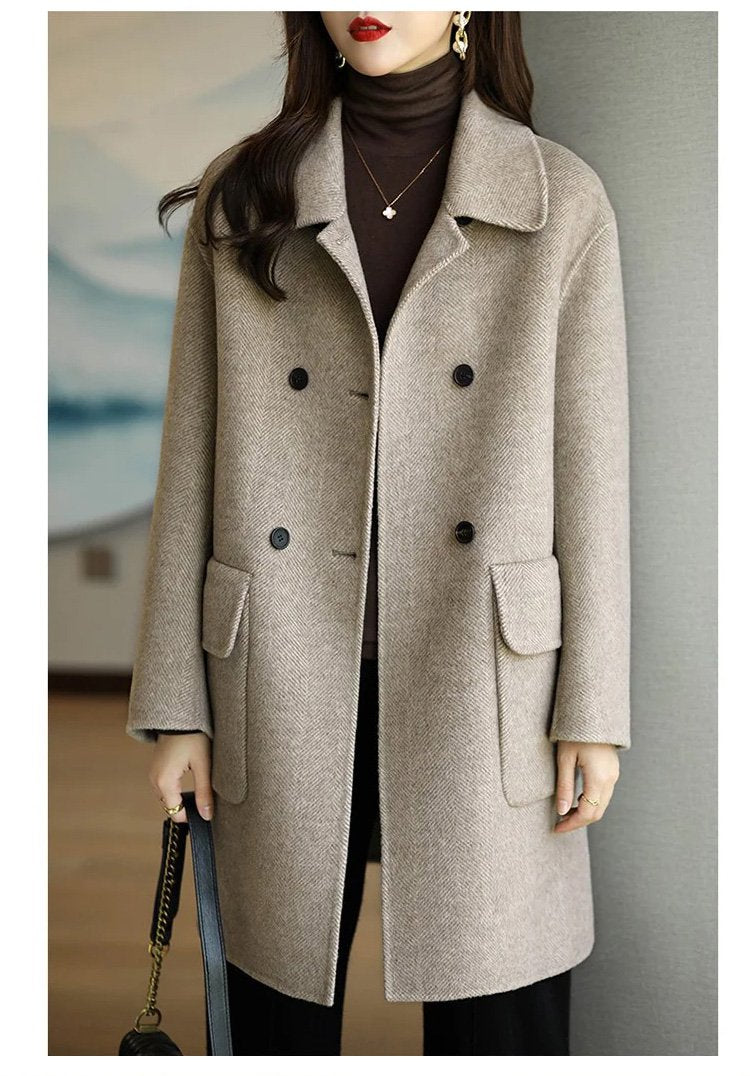 🌈🩰Hit promocja 39%: nowa jesienno-zimowa wysokiej jakości dwuwarstwowa kaszmirowa kurtka – odpowiednia na wiele sezonów