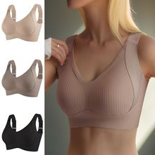 🏆50% de descuento【Paquete de 4】【Para 40-95 kg】Sujetador femenino sin aros y sin costuras❤️Algodón Tencel natural, antibacteriano y cómodo