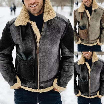 👍【M–5XL】Nova muška zimska retro jakna – topla i debela, s podstavom od flisa, široki kroj