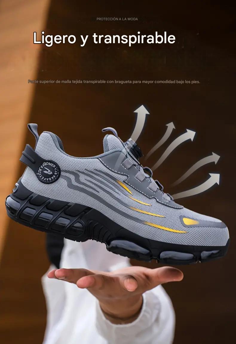 🥾🔥Botas de trabajo Knauf, adecuadas para uso diario, resistentes a impactos y perforaciones, con puntera de acero, zapatos de seguridad cómodos y antideslizantes.