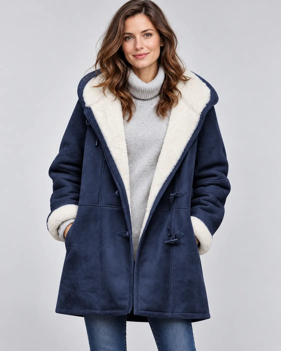 🥼🐏【Novi zimski dolazak: 43% POPUSTA】Elegantna i topla ženska jakna od imitacije brušene kože s flis podstavom za 2025. godinu, veličine S-5XL, ležerna zimska jakna