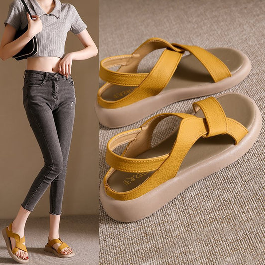 【30% POPUSTA】🔥【35-42】Ljetni novi proizvod, moderne svestrane sandale s mekim potplatom, gornji sloj od goveđe kože