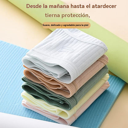 💖🔥【Paquete de 7】50% de descuento último día: bragas de algodón para mujer, de talle alto y antibacterianas