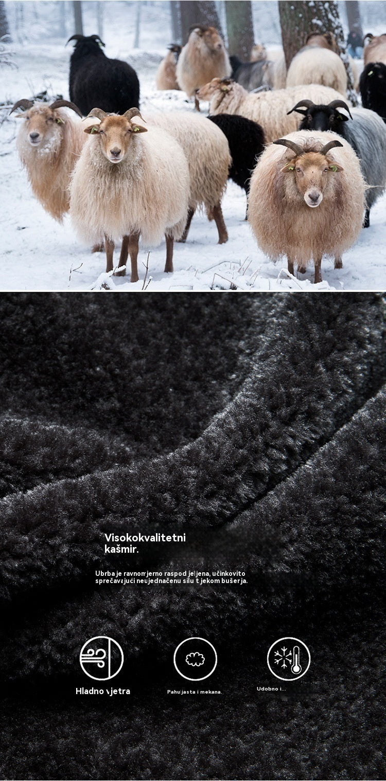 🔥🧥【Vruća rasprodaja】❄️【M-3XL】🖤 2025. muška zimska jakna od debele i mekane ovčje kože, ležerni stil
