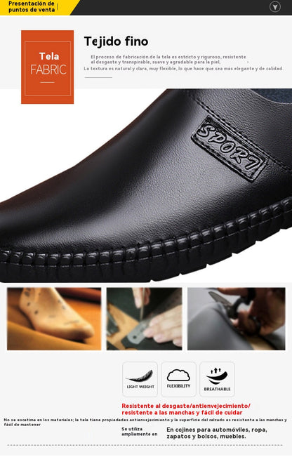 👞Nuevos zapatos casuales británicos con suelas suaves ✅ hechos a mano con cuero seleccionado ✅ resistentes al desgaste y transpirables