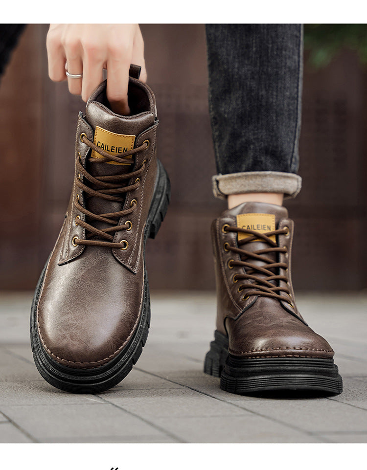 🔥🔥50% de descuento【Tallas 38-46】Nuevas botas Martin altas para hombre de cuero genuino 2026