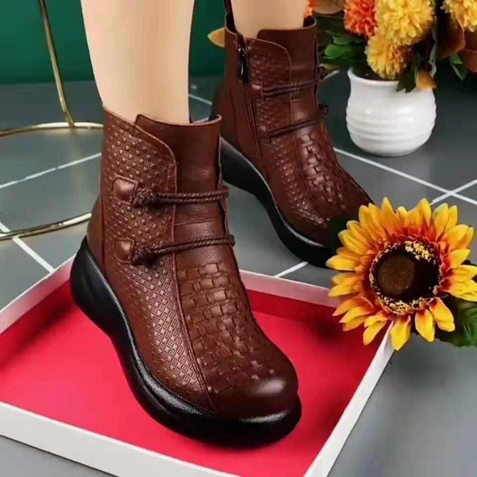 Oferta limitada [35-40] Botas térmicas de piel de moda de invierno 2024: suaves y cómodas 3809166 