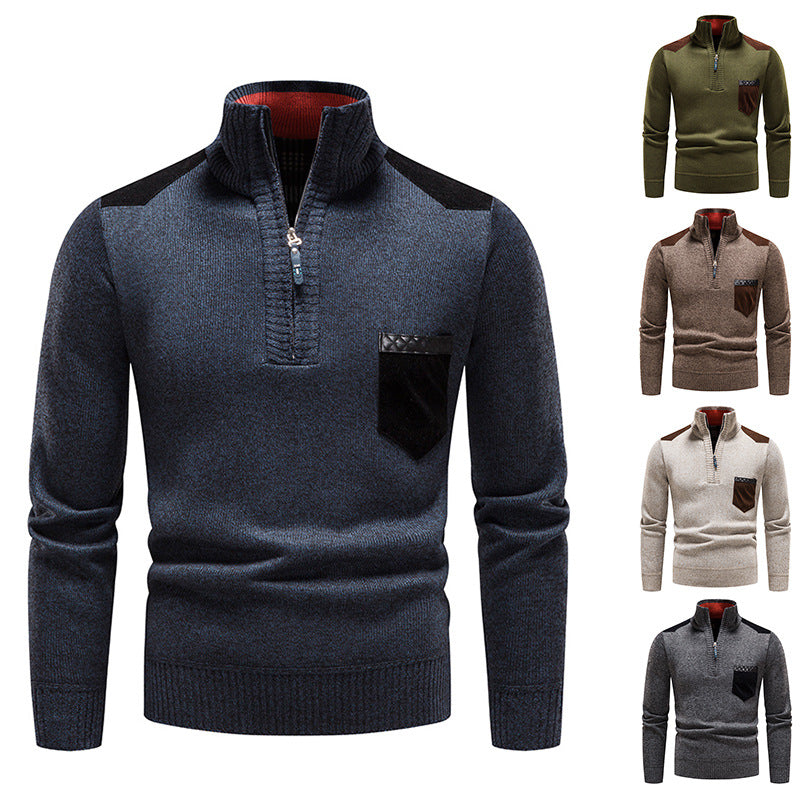 ❤️‍🔥【M-3XL】Suéter casual para hombre, otoño/invierno, con cierre de cremallera