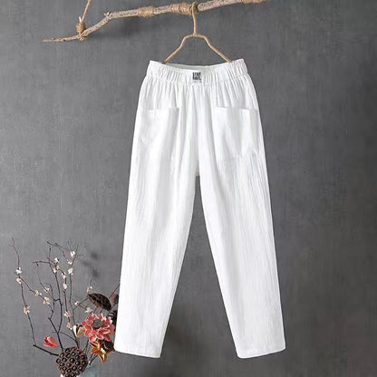 👖[M-4XL] Nove ženske hlače širokih nogavica, udobne i ležerne, izrađene od laganog i prozračnog lana, izuzetno udobne.
