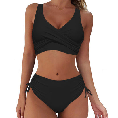 🏖️👙【50% popusta】🌴【S-3XL】Jednostavni jednobojni bikini za žene, brzo sušeći, udoban i prozračan za ljeto 2025.