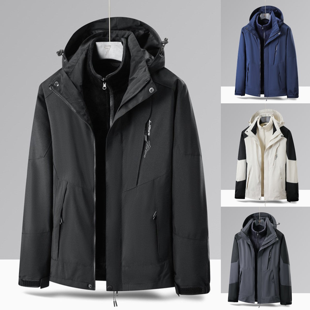 Chaqueta de senderismo para hombre, impermeable y cortavientos. ¡41% de descuento! 