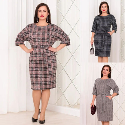 😍🎃【43% de descuento por tiempo limitado】【S-5XL】Vestido elegante de talla grande para otoño e invierno 3811846 