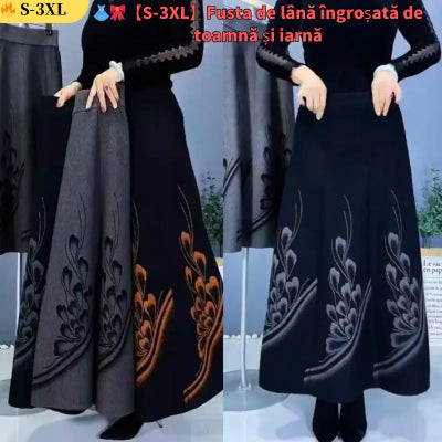 👗【Kupite enega, enega dobite brezplačno】🎀【S-3XL】Jesensko in zimsko odebeljeno volneno krilo, modno in vsestransko