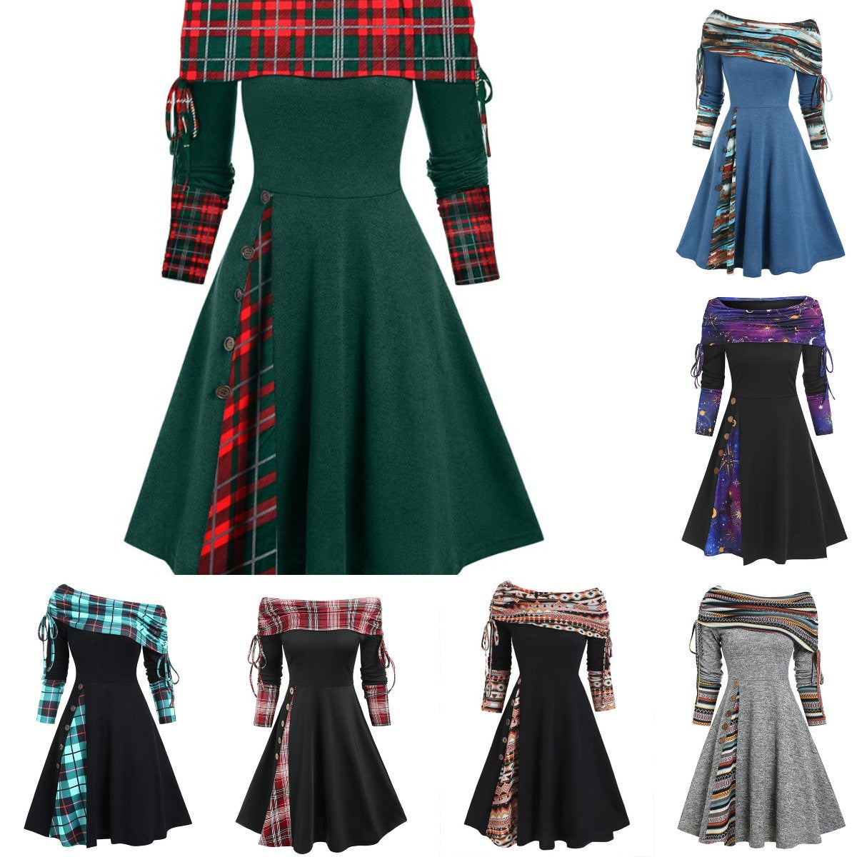👗2025 jesensko-zimska nova moda jedno-ramena haljina s dugim rukavima【S-3XL】iskoristite 50% popusta 👗✨