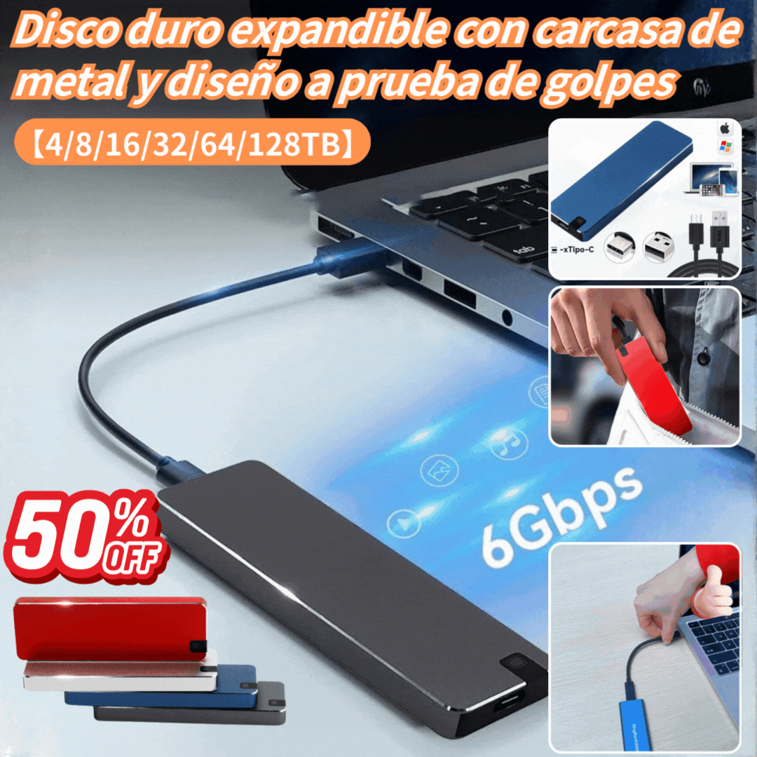 ⚡ Disco Duro USB 3.0 Multifuncional de Alta Velocidad 【4TB】 | Transferencia Rápida, Gran Compatibilidad, Almacenamiento Sin Preocupaciones 💻📦
