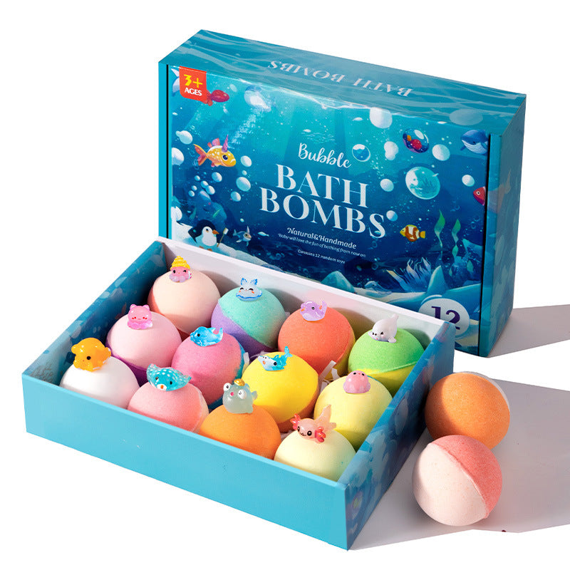 🛀💕12 komada kuglica soli za kupanje u obliku morskih životinja (50 g/kuglica) za djecu.