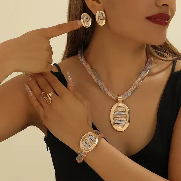 📢📢 50% popusta! ⏰ Elegantni set nakita od četiri dijela s kubičnim cirkonima - Plaćanje pouzećem - Besplatna dostava