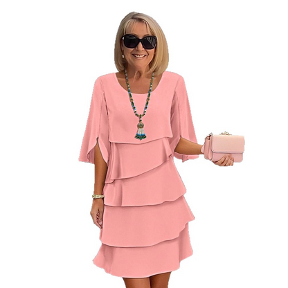 💃【S-3XL】🎁Elegantna višeslojna haljina s volanima na rukavima - bez napora stvorite elegantan izgled prikladan za sve prigode💃