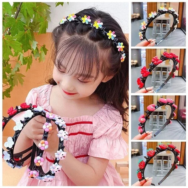 🔥【Compre 2 y obtenga 3 gratis】Diademas, pinzas para el pelo y diademas trenzadas para niñas