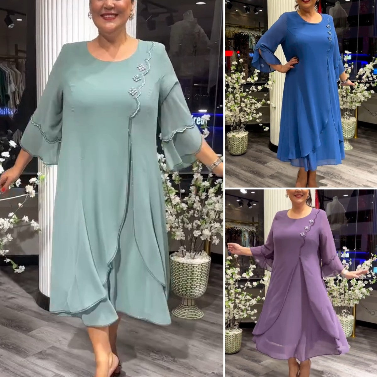 🥰Najniža cijena ograničeno vrijeme👗👗【Kupite 1, dobijete 1 gratis】【S-5XL】❤️2026 Nove visokokvalitetne haljine od šifona