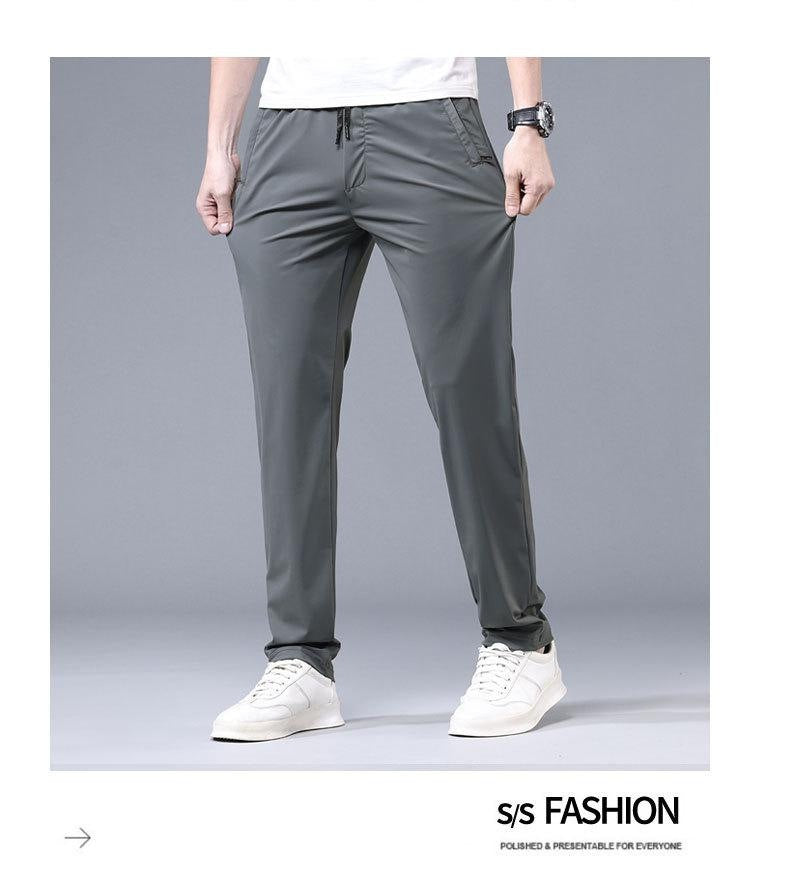 👖🔥Oferta de precio reducido [40-115 kg] Nuevos pantalones de seda elástica para hombre, colección primavera-verano 2026
