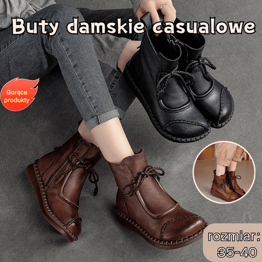 👢🔥【35-40】40% zniżki - 👍 Nowe retro miękkie skórzane buty Martin na wczesną jesień 2025, przewiewne i wygodne