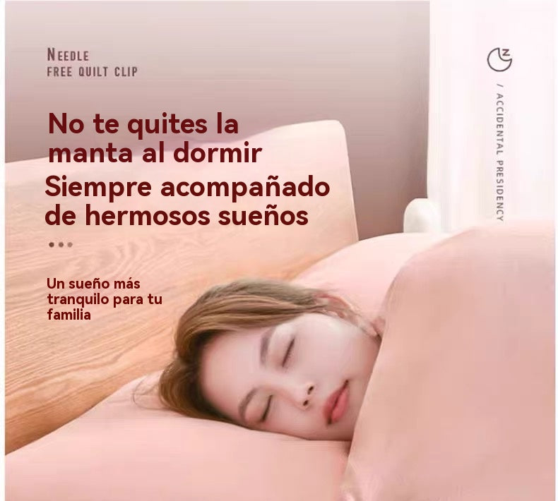 【20/40/60 piezas】✨ Fijador de edredones antideslizante 🛏️ 🔒 ¡Sin agujas, fácil de usar!✅Puede arreglar mantas, sábanas y edredones gruesos y delgados.