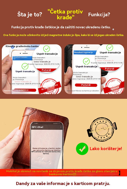 👝Kupite 1, dobijte 1 gratis! 👝✨ Novi muški novčanik od prave kože sa zaštitom od krađe