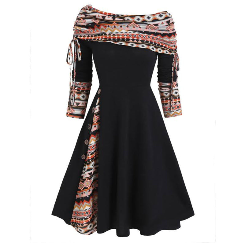👗2025 jesensko-zimska nova moda jedno-ramena haljina s dugim rukavima【S-3XL】iskoristite 50% popusta 👗✨