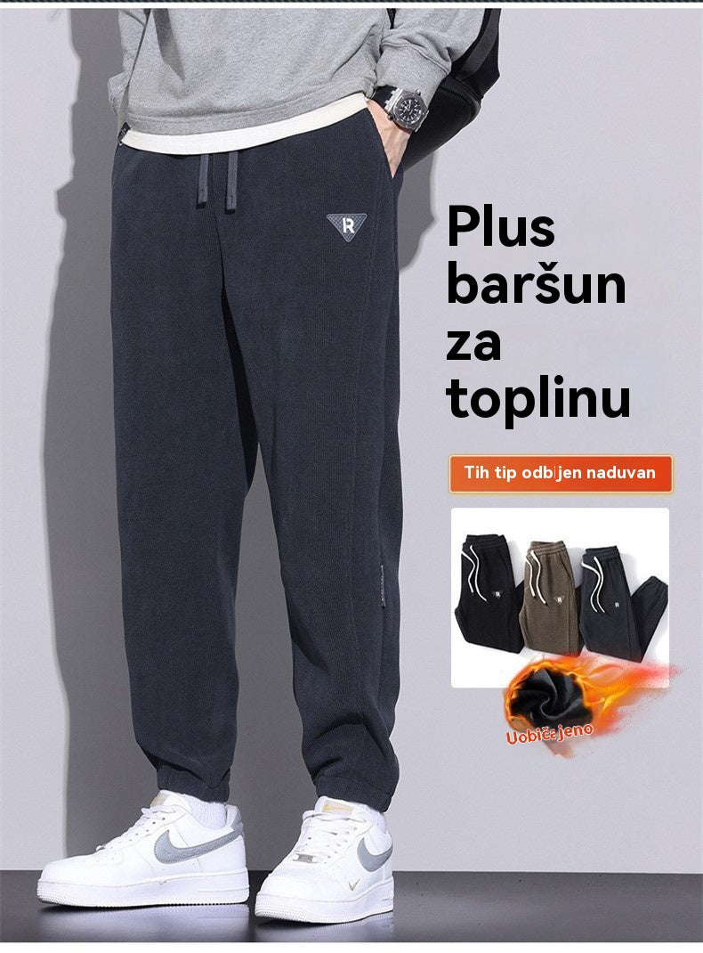 🔥【Kupi 1, drugi dobiješ gratis】🔥【M-5XL】🖤 Nove muške zimske hlače, s dodatnim baršunom i debelim kordom, tople i udobne muške hlače