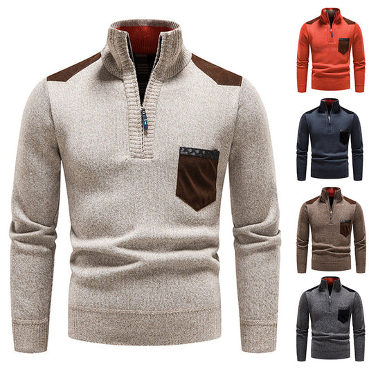 ❤️‍🔥【M-3XL】Suéter casual para hombre, otoño/invierno, con cierre de cremallera
