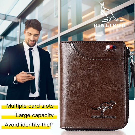 💥【Por tiempo limitado 1+1 gratis】Cartera para hombre de alta calidad, antirrobo y antimagnética 2024, gran capacidad, cuero suave, tarjetero 3838881 