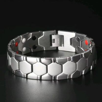 Kúpte 1, dostanete 1 zadarmo ✨✨ Pánsky magnetický náramok zo zliatiny + šesťuholníkový dizajn - Odnímateľný magnetický náramok - Platba na dobierku