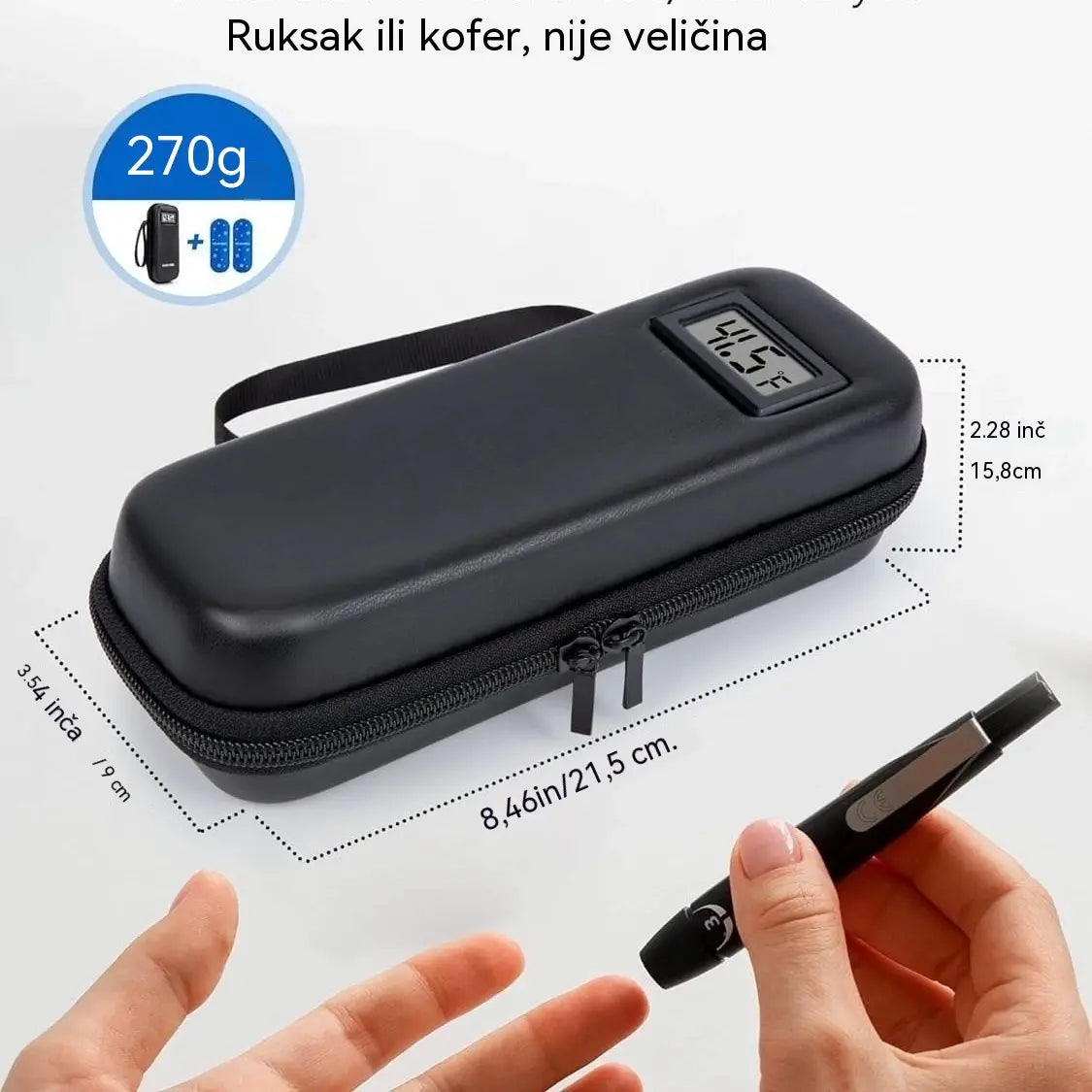 🔥 -50% | Prijenosna hladnjača za inzulin s prikazom temperature – idealna za putovanja
