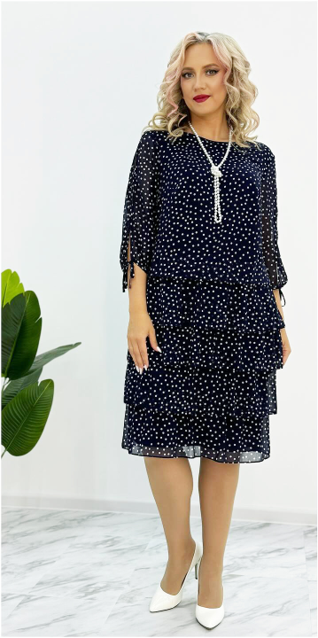 Oferta limitada, 36% de descuento 🥰【S-5XL】Nuevo vestido elegante de lunares sueltos--3863930 
