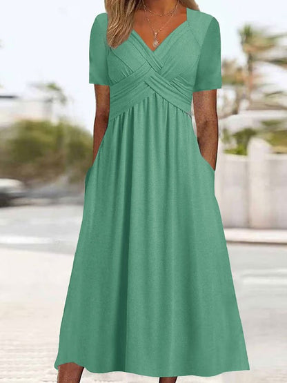 💥¡50% OFF!【S-5XL】Vestido retro de algodón, elegante y adelgazante