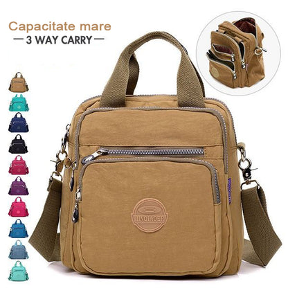 🔥👜【Vremenski ograničena ponuda: 50% popusta!!】🎒2025 Novi ženski najlonski ruksak s dvostrukim patentnim zatvaračem, torba za rame velikog kapaciteta