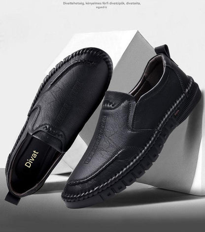 👞Korlátozott akció 50%【39-44】2025-ös férfi sportcipő, valódi bőr, puha talpú, csúszásmentes és légáteresztő
