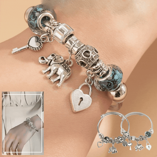 🔥【Vruća rasprodaja】💖✨Nova ženska narukvica od šarenih kristalnih perli od 925 srebra za sreću iz 2025, neće izblijedjeti niti zahrđati