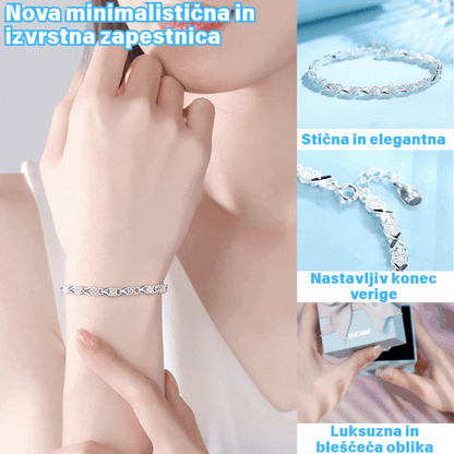 😀👉【Kupite jedan, dobijte jedan gratis】💖🍀Obožavam novu modernu narukvicu od 925 srebra s djetelinom za žene s četiri lista【30% popusta】