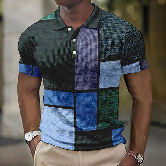 💥👕2026【S-5XL】Nova muška karirana prugasta polo majica od pamuka i lana