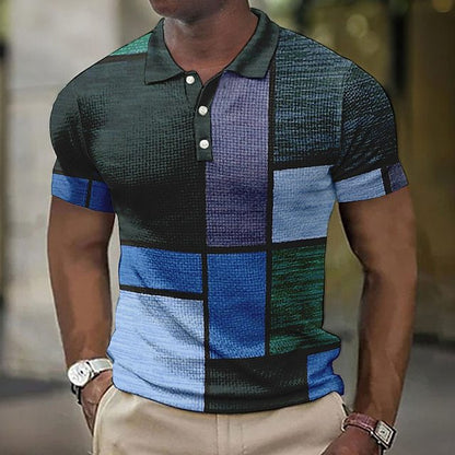 💥👕2026【S-5XL】Nova muška karirana prugasta polo majica od pamuka i lana