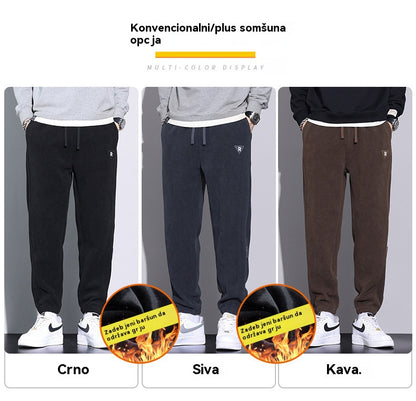 🔥【Kupi 1, drugi dobiješ gratis】🔥【M-5XL】🖤 Nove muške zimske hlače, s dodatnim baršunom i debelim kordom, tople i udobne muške hlače