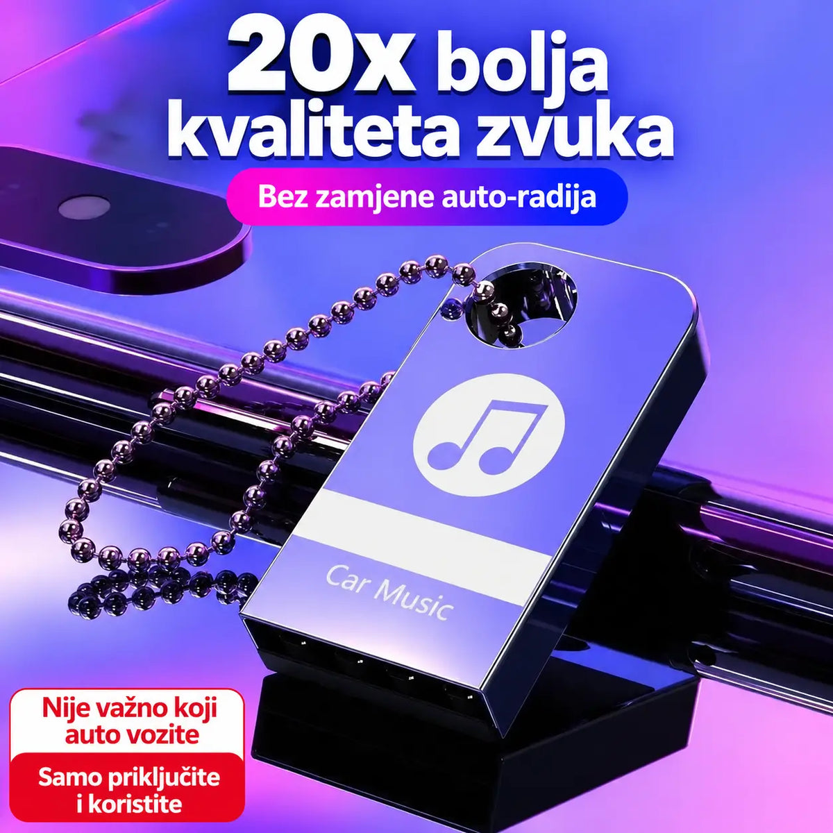 🚗🎵🎵【32 GB】【Glazbeni USB stick】sadrži 3000 pjesama, 200 glazbenih spotova i 6D zvučne efekte