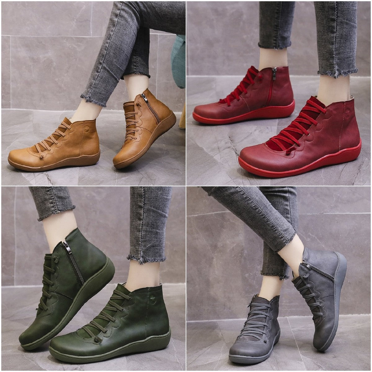 【Sleva 50%】🔥【Velikosti 35-43】Nové dámské kotníkové boty ve větších velikostech, casual a univerzální