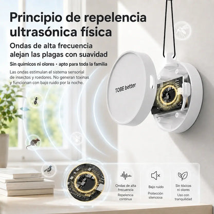 🔥【2 piezas 26 euros】🐦 Repelente de pájaros ultrasónico portátil | Ahuyentador automático para palomas, ideal para balcones, jardines y exteriores