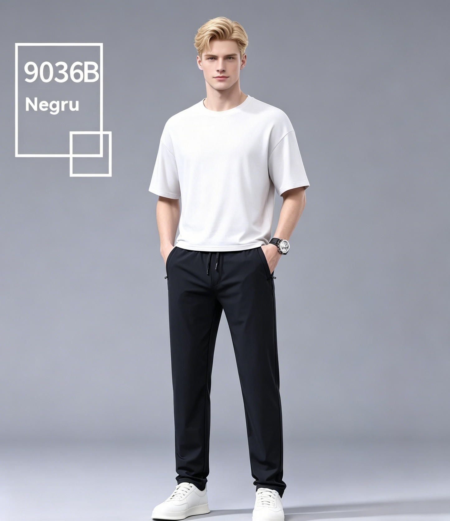 🔥Oferta de temporada【45kg-115kg】🔥Nuevos pantalones de seda elásticos y frescos para hombre, estilo primavera/verano, cómodos y versátiles